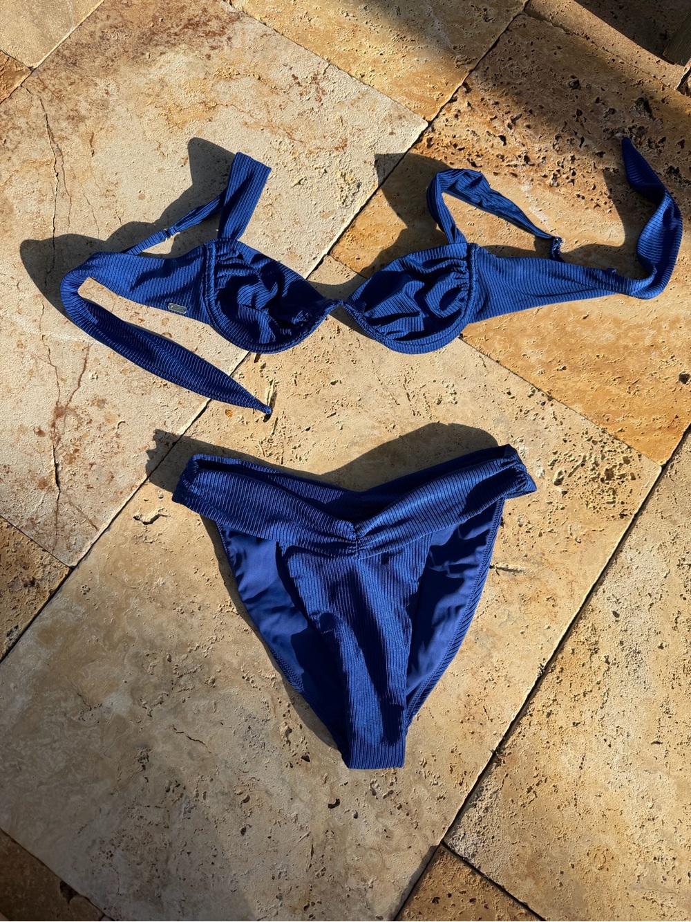 Navy Blue Underwire Bikini Set - Bydee Swim